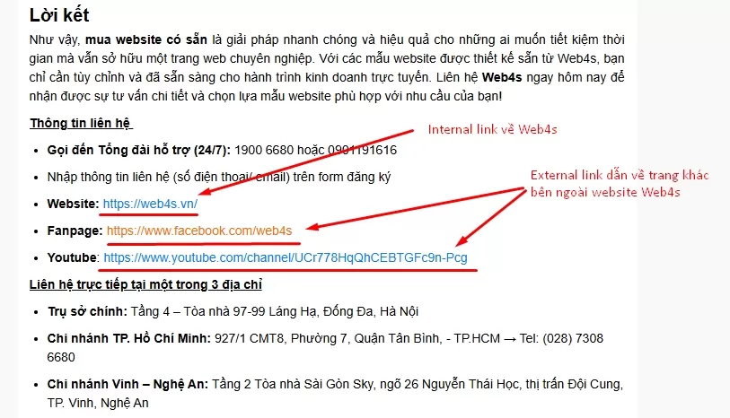 li&ecirc;n kết nội bộ