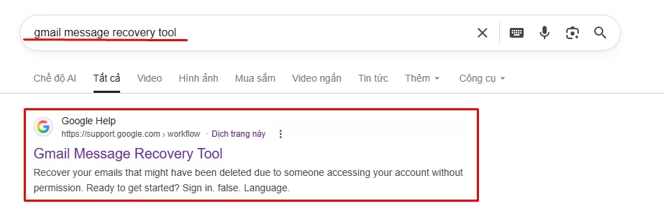 khôi phục email đã xóa vĩnh viễn trong gmail
