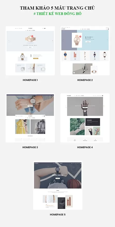 Giới thiệu Dịch vụ Thiết kế web đồng hồ chuyên nghiệp tại Web4s