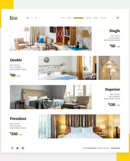 Một số yêu cầu quan trọng khi thiết kế website khách sạn 