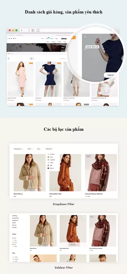Những tính năng cần có trong một thiết kế web thời trang chuyên nghiệp