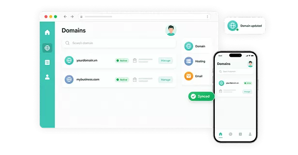 Nhân Hòa App – Quản lý tên miền tiện lợi