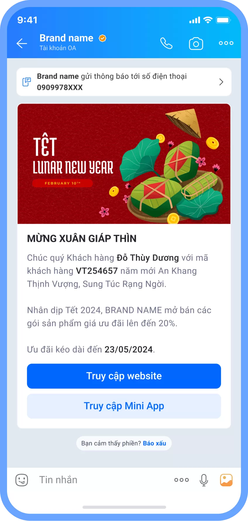 ZNS hậu mãi