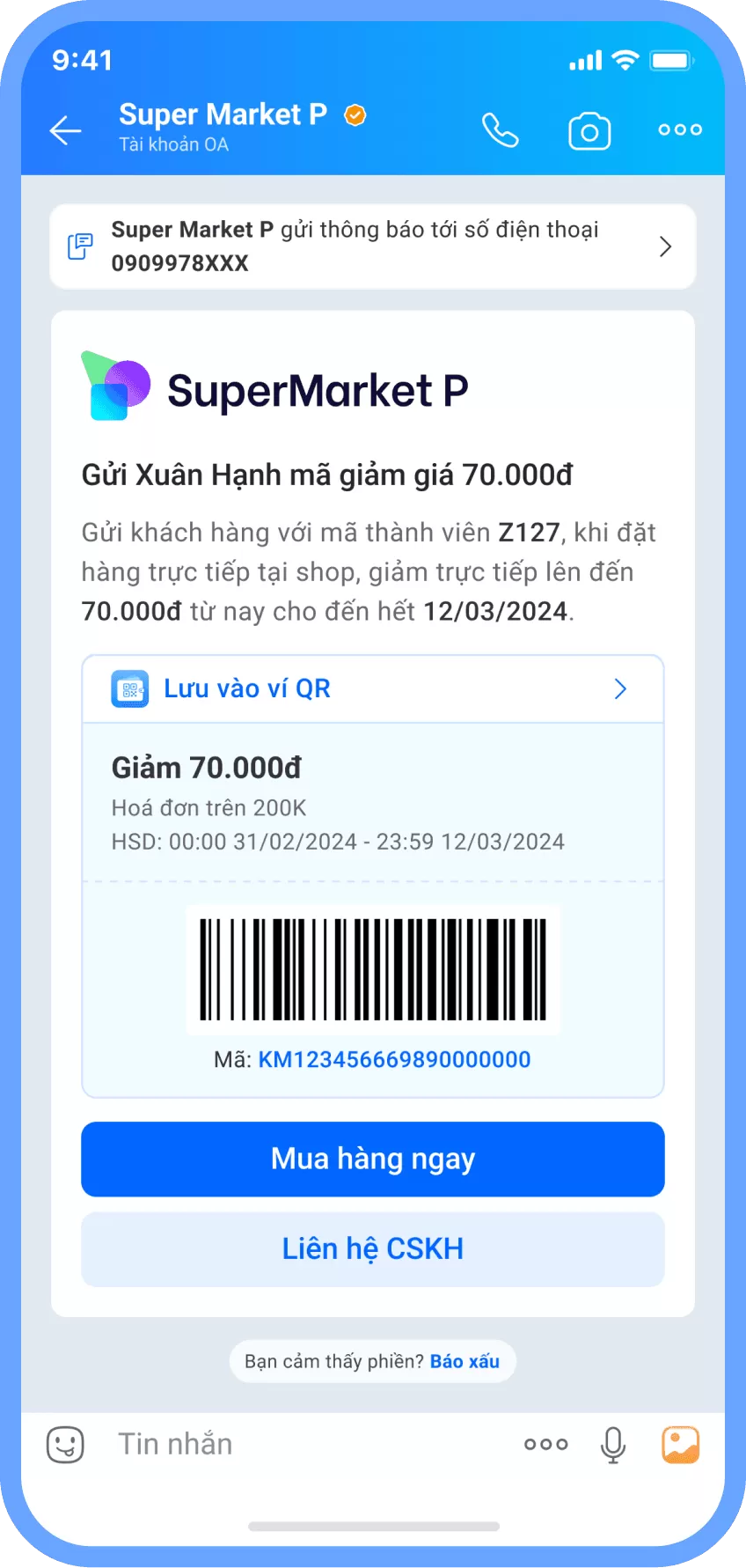 ZNS hậu mãi