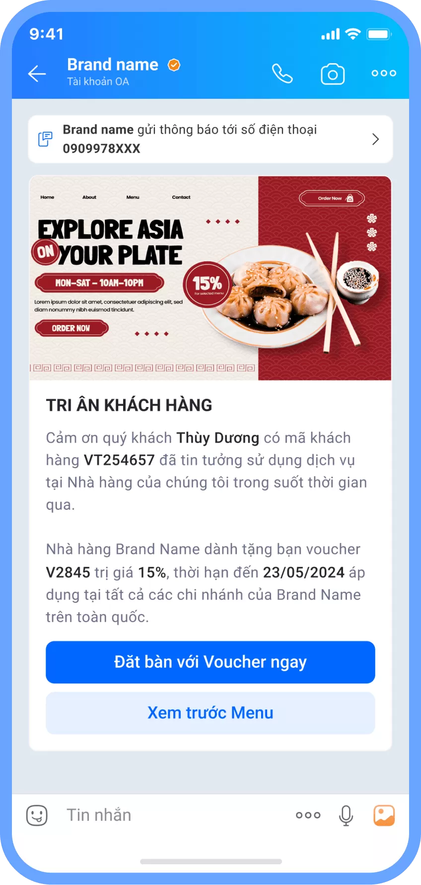 ZNS hậu mãi
