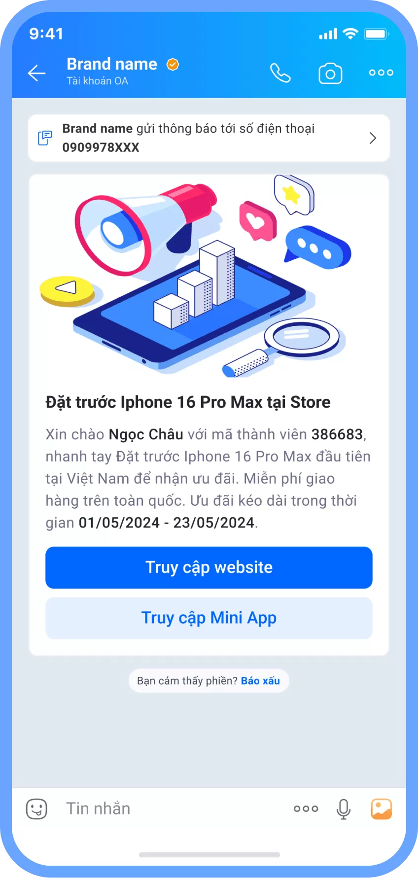 ZNS hậu mãi