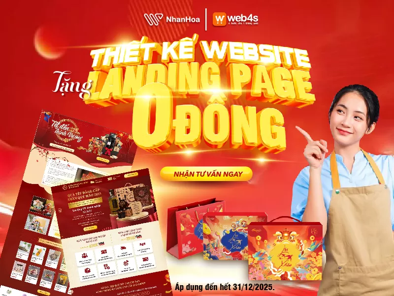 ưu đãi thiết kế website tặng landing page 0Đ