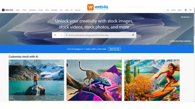 1. Adobe Stock -  Website mockup SỐ 1 được designer lựa chọn