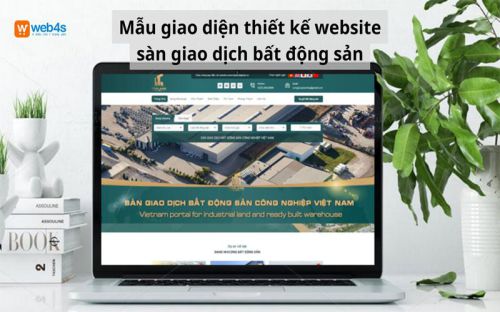 Mẫu giao diện thiết kế website sàn giao dịch bất động sản Web4s